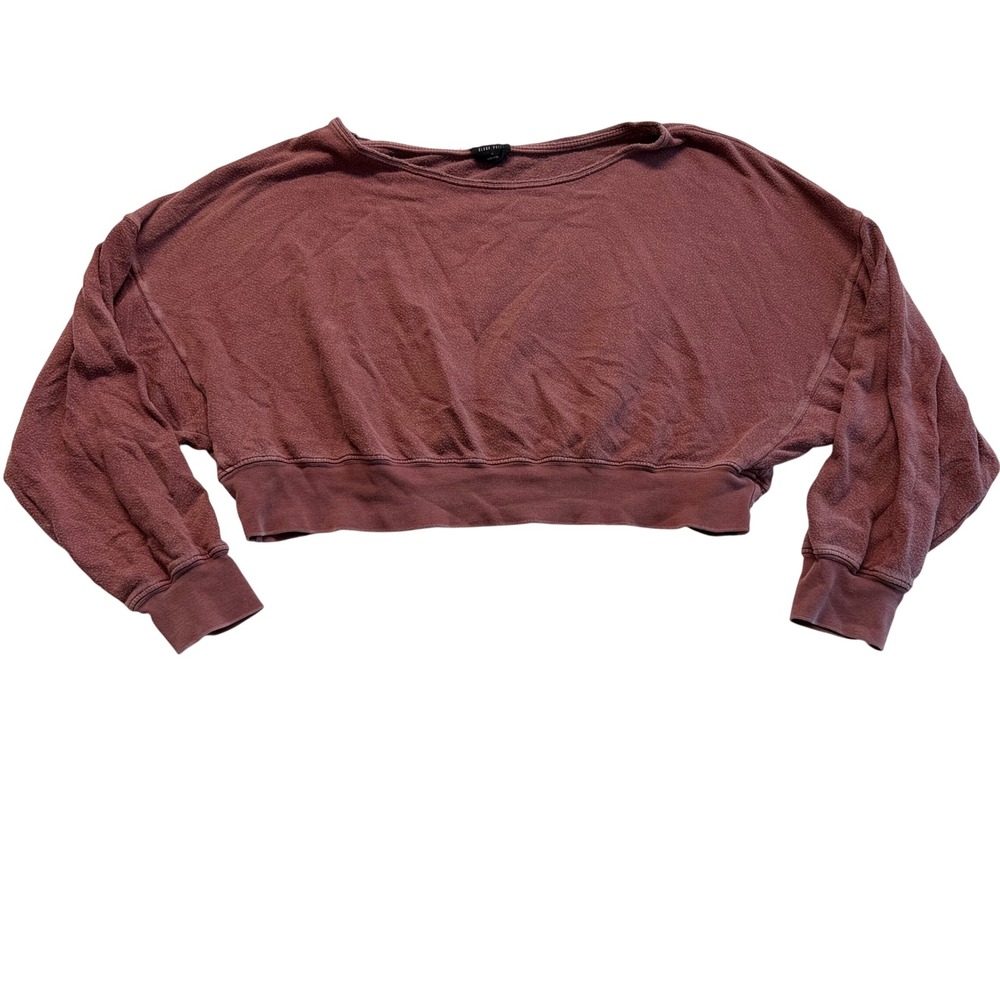 Blank Paige Sweatshirt Women Size M Mauve Excellent Cropped Oversized Boat Neck